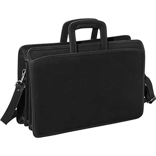 Travel backpack rain covers made of durable nylon materialJack Georges Unisex University Triple Gusset Top Zip Tri-Pocket Briefcase (Custom Black)