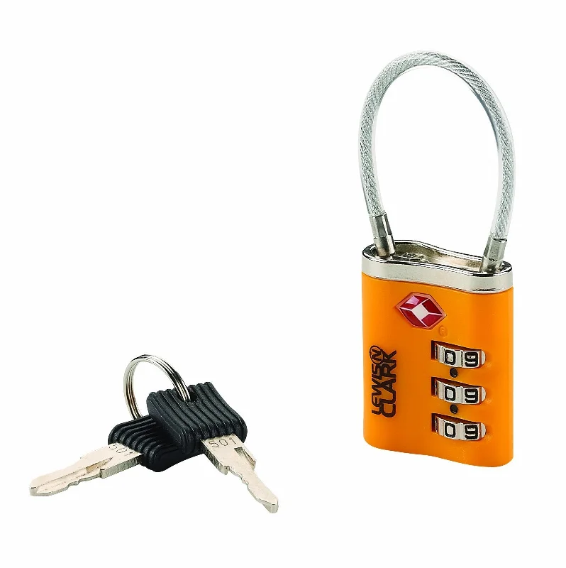 Leather luggage handles for a comfortable and stylish gripTravel Sentry Combination Lock with Keys