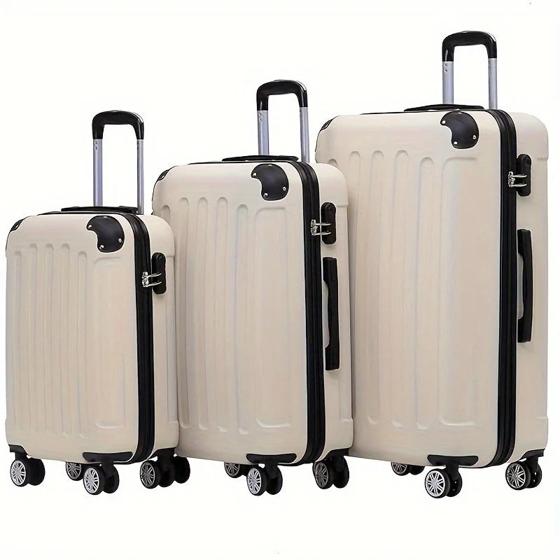 Portable shoe bags to keep footwear separate in suitcasesLightweight Trolley Luggage Set, 3-Piece Suitcase Set (20", 24", 28"), Ideal for Travelers