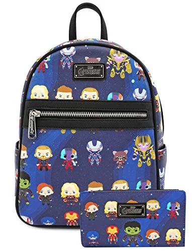 Portable shoe bags to keep footwear separate in suitcasesLoungefly Marvel Avengers: Endgame Chibi Print Mini Backpack Wallet Set