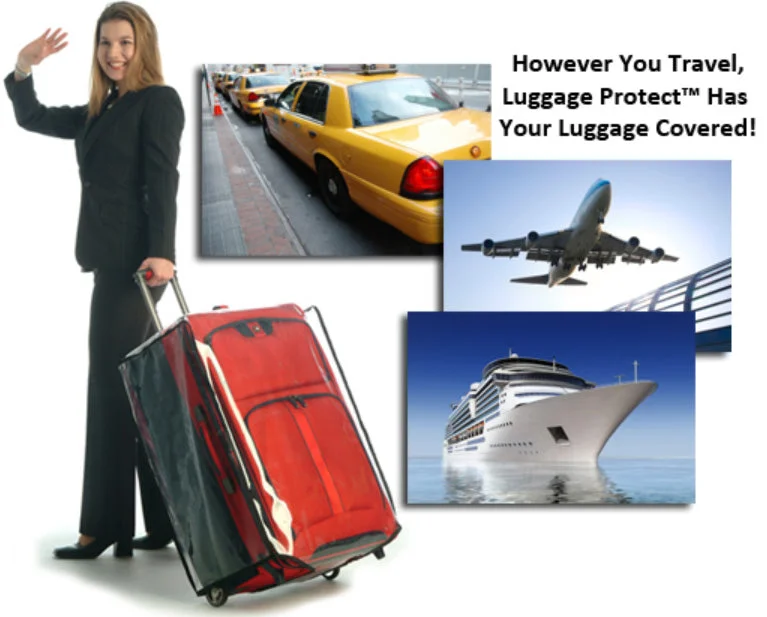 Travel document holders with multiple slots for passports and ticketsLuggage Protect Luggage Cover - Large