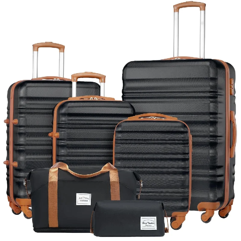 Luggage Set 4 Piece Luggage ABS hardshell TSA Lock Spinner Wheels Luggage Carry on Suitcase (6 piece set)