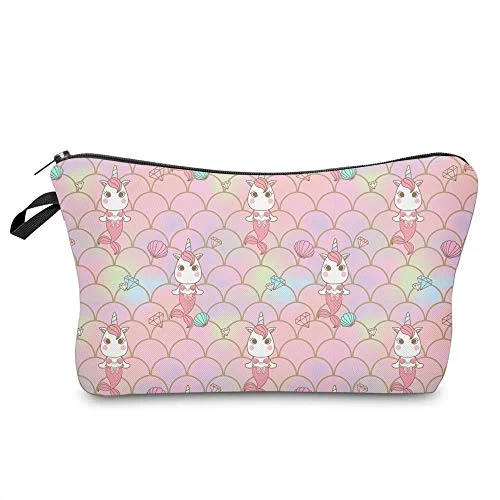 Makeup Bag Funny,Unicorn Mermaid 3D Travel Small Cosmetic Bags Organizer for Women Multifunction Handbag Toiletry Storage Pouch Waterproof Purse Makeup Bag Funny,Unicorn Mermaid 3D Travel Small Cosmetic Bags Organizer for Women Multifunction Handbag Toiletry Storage Pouch Waterproof Purse