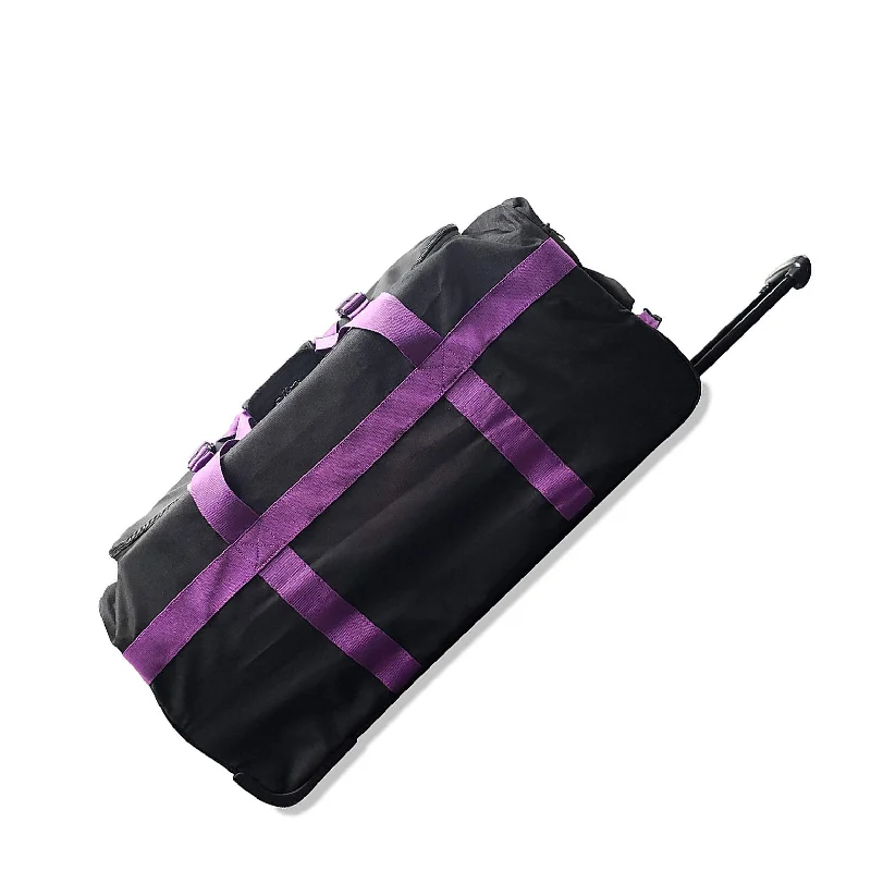 Luggage trolley organizers to hold small items like keys and phonesMarco Polo Air Lite wheeled Travel Duffel Bag 32" Black/Purple