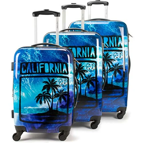 Lightweight luggage tags with personalized names and contact info for easy identificationMaui and Sons 3 Piece Expandable Hardside Spinner Luggage Set with TSA Lock
