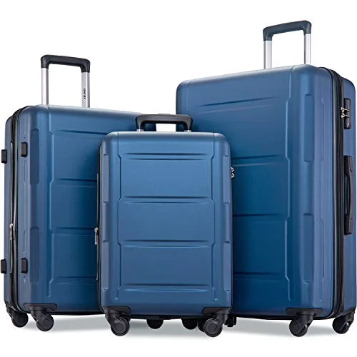 Travel backpack rain covers made of durable nylon materialMerax Luggage Set with TSA Lock, All Expandable 3 Piece Hardshell Lightweight Suitcase Set 20inch 24inch 28inch (Blue)