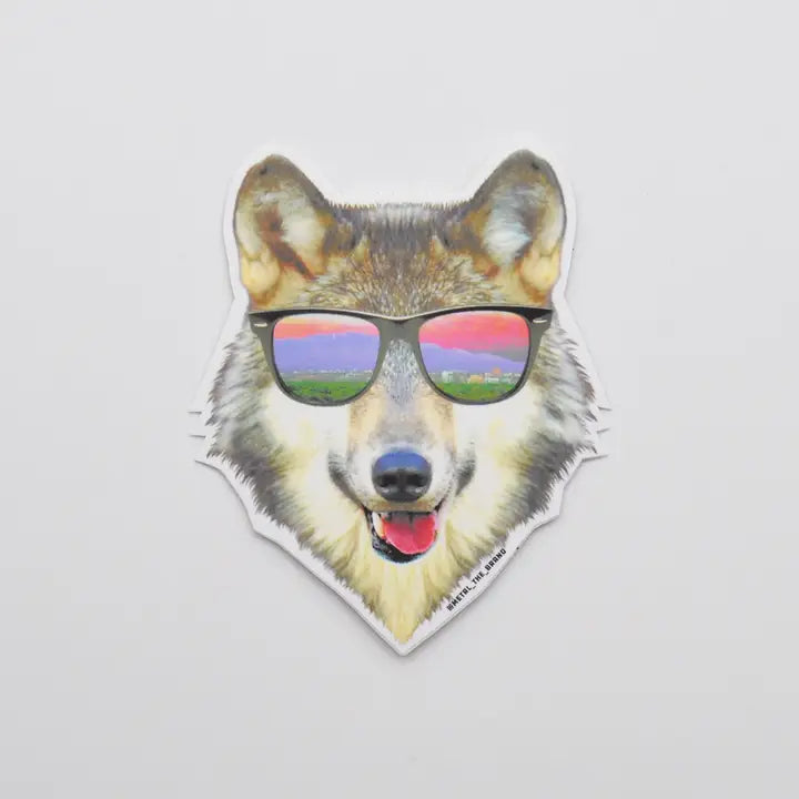 Travel backpack rain covers made of durable nylon materialMetal the Brand- Party Lobo Sticker Decal Wolf- $3