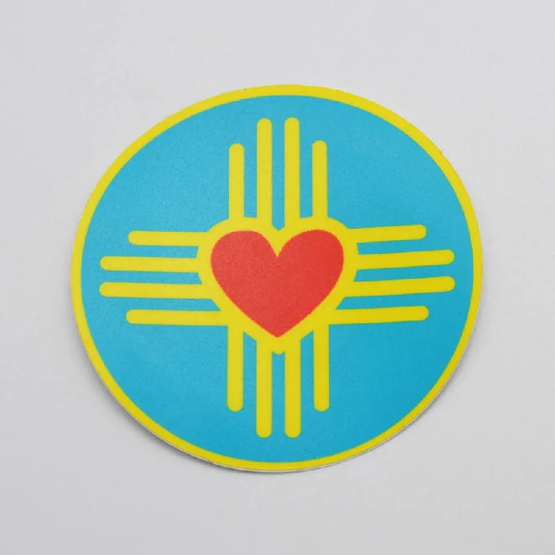 Metal the Brand - Zia Heart Turquoise Circle - Sticker - $3