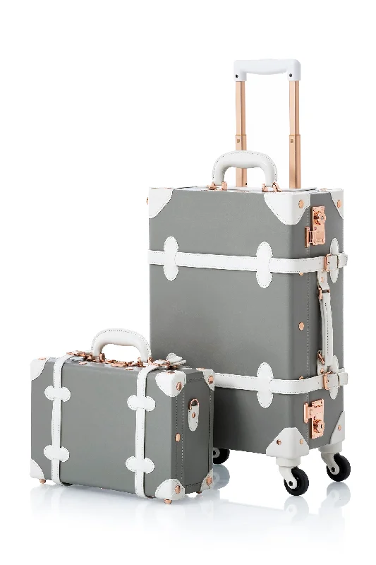 Compression packing bags to save space in travel backpacksMinimalism 2 Pieces Luggage Set - Light Grey's