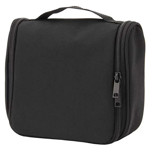 Compression packing bags to save space in travel backpacksMuji Polyester Hanging Travel Case, 16 cm Width x 19 cm Depth x 6 cm Height, Black
