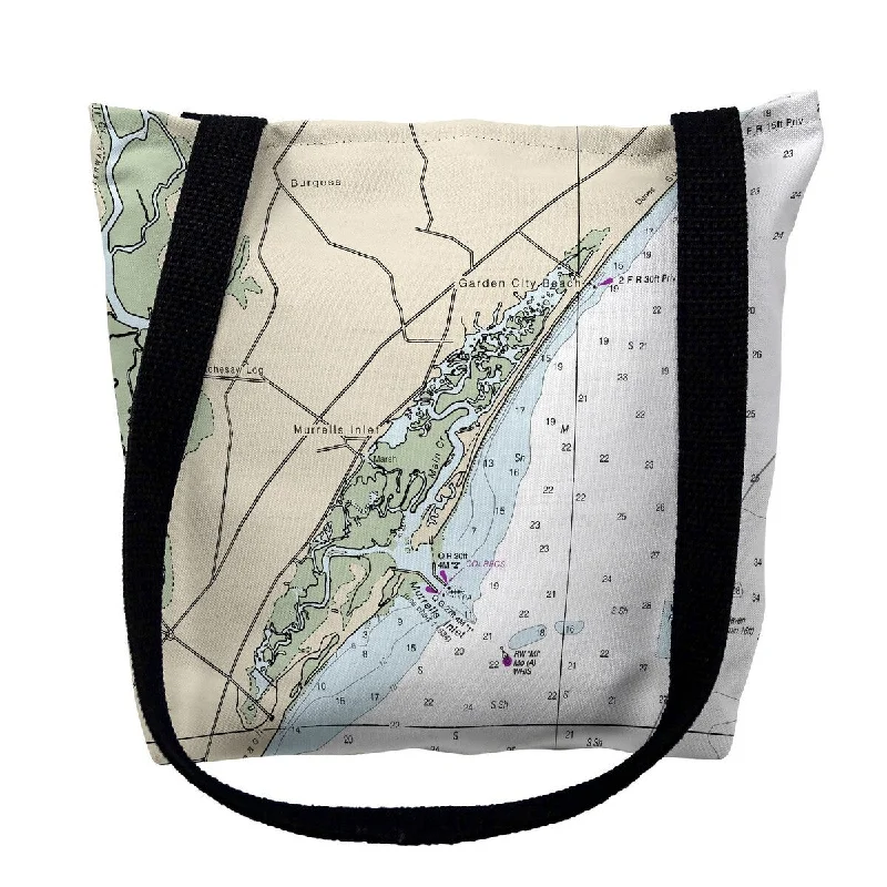 Waterproof luggage covers for protection against rain on outdoor tripsMurells Inlet, SC Nautical Map Medium Tote Bag 16x16 - 16 inches x 16 inches