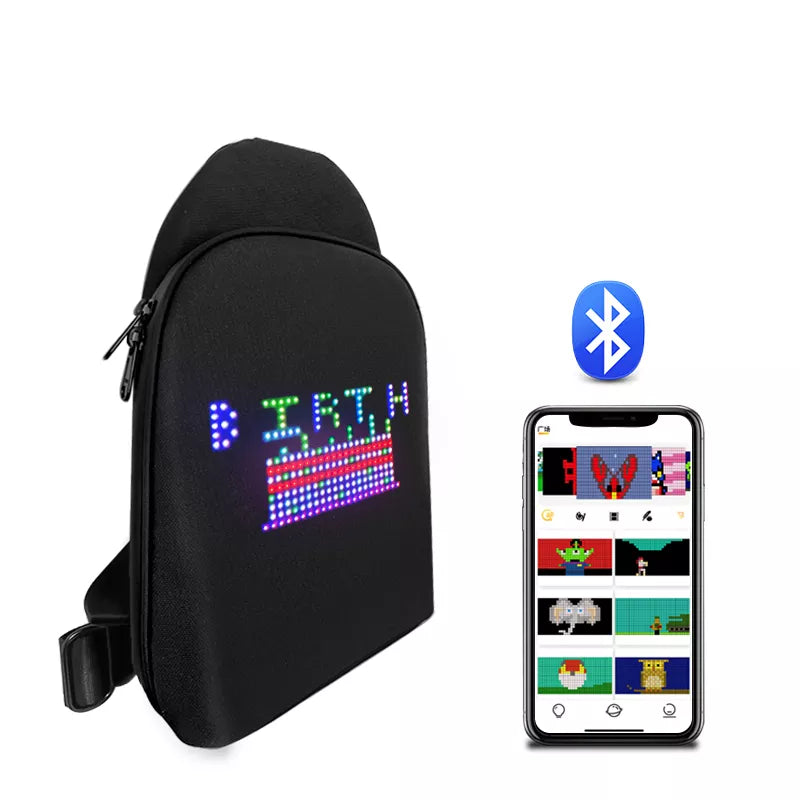 Luggage straps with buckle closures to secure overstuffed bagsNewest Bluetooth Version Smart Pix LED Backpack For Women Men DIY Dynamic LED Messenger Bag Chest Sling Bag With Led Display