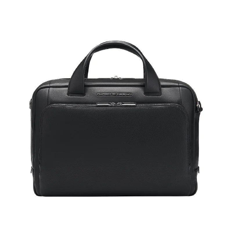 Travel backpack rain covers made of durable nylon materialPorsche Design Roadster Leather Briefbag S - Black