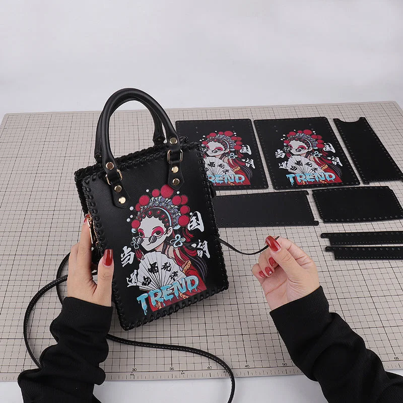Charging station travel adapters with multiple USB ports for powering devices on the goPrinted bear hand-woven bag diy material bag shoulder bag homemade gift for girlfriend messenger bag