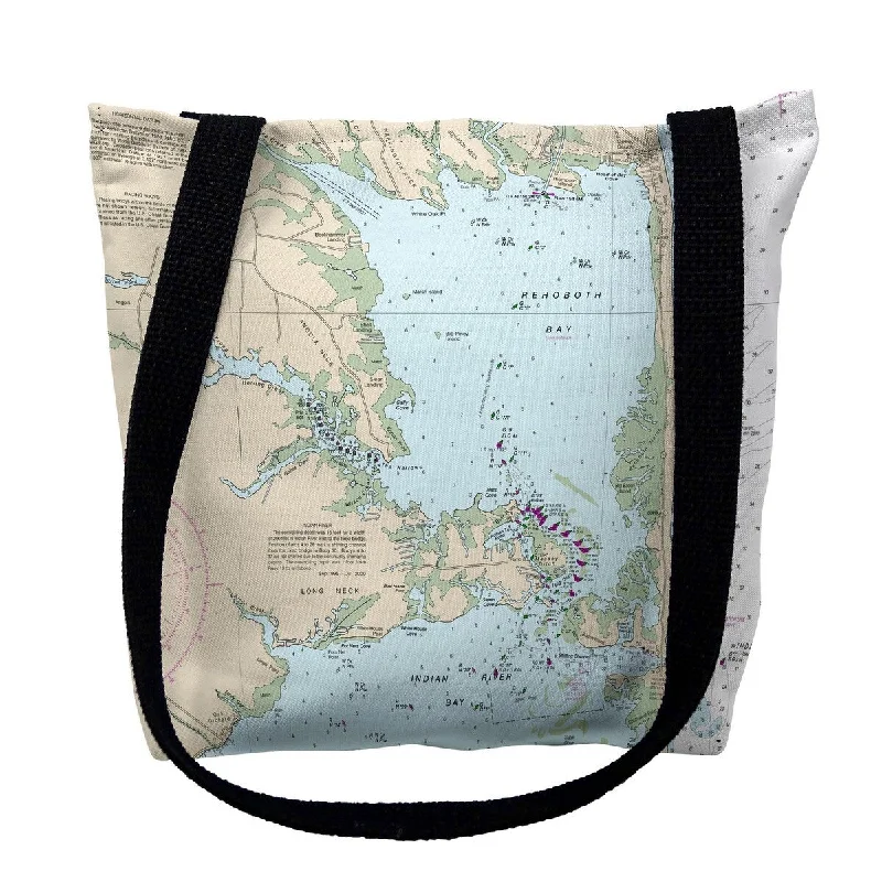 Hanging toiletry bags with multiple compartments for bathroom essentialsReboboth Bay, DE Nautical Map Medium Tote Bag 16x16 - 16 inches x 16 inches
