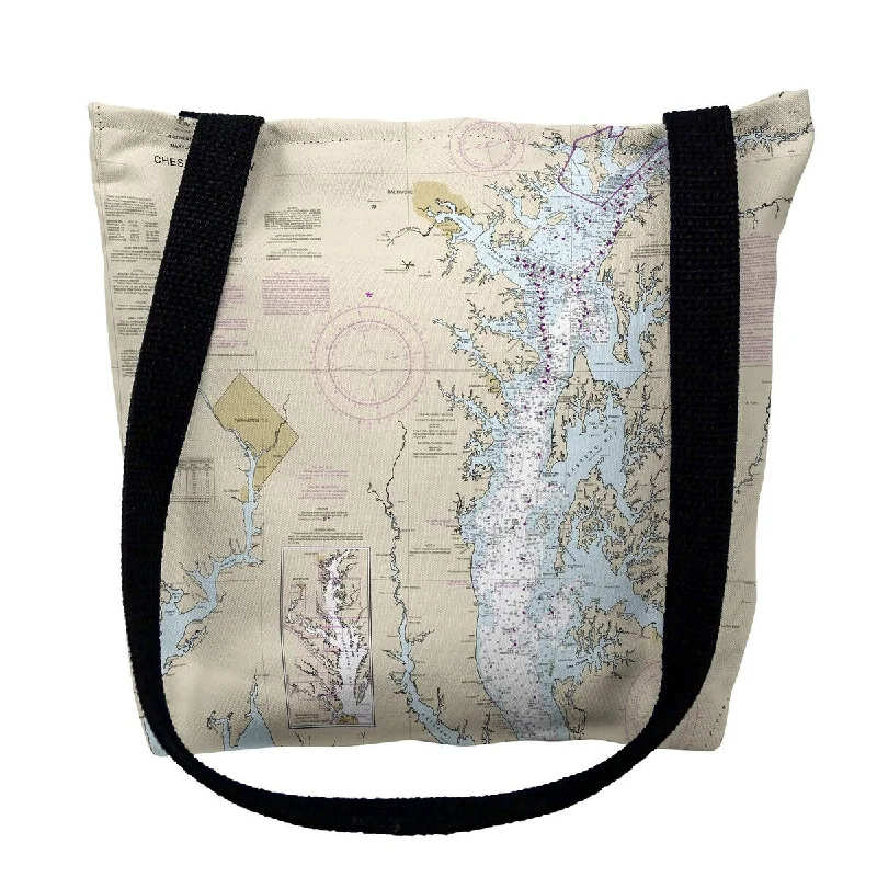 Luggage scales with digital display for accurate weight measurement at homeRock Hall, MD Nautical Map Medium Tote Bag 16x16 - 16 inches x 16 inches