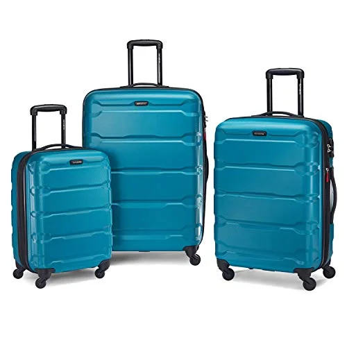 Waterproof luggage covers for protection against rain on outdoor tripsSamsonite 3-Piece Set, Caribbean Blue
