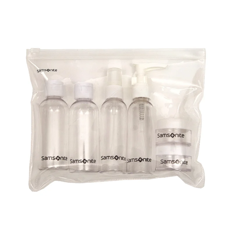 Anti - theft RFID blocking travel wallet for safe money and card storageSamsonite 6 Piece Travel Bottle Set  77888-1212