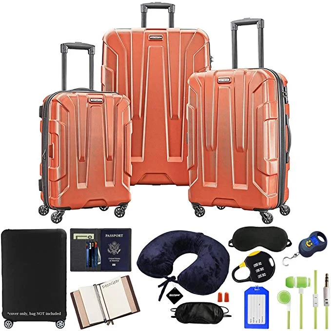 Samsonite Centric 3-Piece Hardside Luggage Set,  10pc Accessory Kit