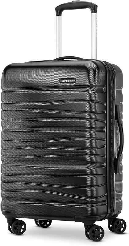 Charging station travel adapters with multiple USB ports for powering devices on the goSamsonite Evolve SE Hardside Expandable Luggage with Double Spinner Wheels, Bass Black, Carry-on