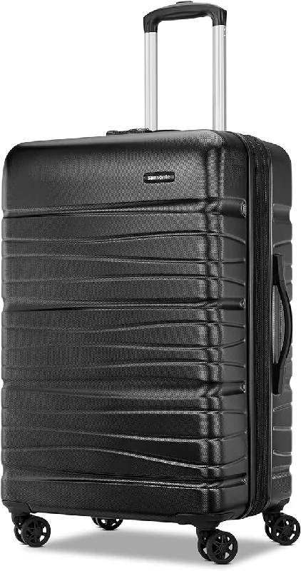 Portable shoe bags to keep footwear separate in suitcasesSamsonite Evolve SE Hardside Expandable Luggage with Double Wheels, Bass Black, Medium Spinner