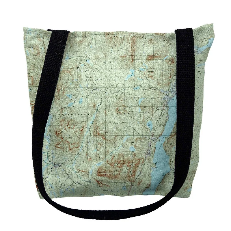 Schroon Lake II, Adirondack, NY Nautical Map Medium Tote Bag 16x16 - 16 inches x 16 inches
