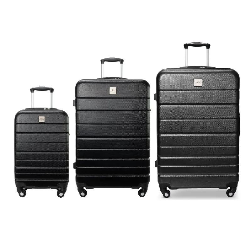 Leather luggage handles for a comfortable and stylish gripSkyway Epic 2.0 3-Piece Expandable Luggage Set