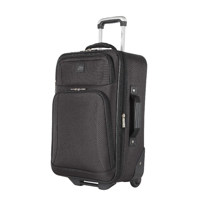 Charging station travel adapters with multiple USB ports for powering devices on the goEpic 21" 2-Wheel Carry-On Luggage