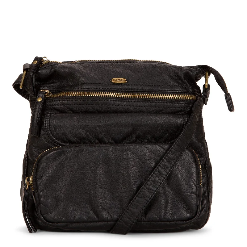 Luggage straps with buckle closures to secure overstuffed bagsSmall Faux Leather Multi-Pocket Crossbody