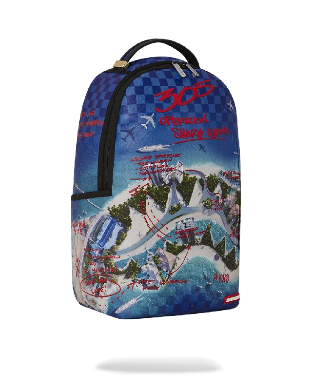 Leather luggage handles for a comfortable and stylish gripSprayground DLXSV Backpack (Shark Island)