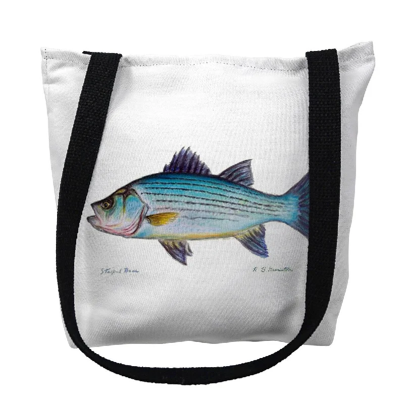 Travel document holders with multiple slots for passports and ticketsStriped Bass on White Small Tote Bag 13x13