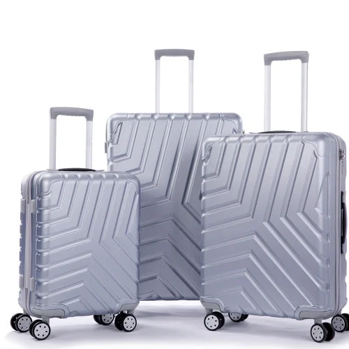 Luggage trolley organizers to hold small items like keys and phonesSuitcase Hardside Luggage Sets 3 Pieces with Double Spinner Wheels
