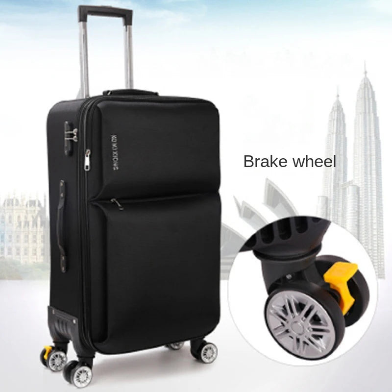 Hanging toiletry bags with multiple compartments for bathroom essentialsSuitcase Oxford Cloth Luggage Travel Bag Men Rolling Universal Wheel Carry on Travel Suitcase Bag Women Password Trolley Case
