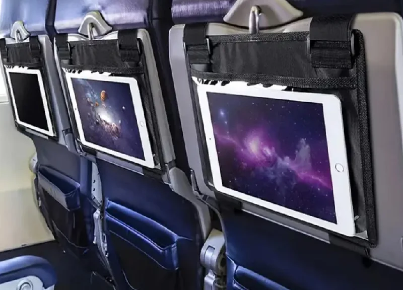 Hanging toiletry bags with multiple compartments for bathroom essentialsLightweight Tablet Holder For Airplane Tray Table- $9.99