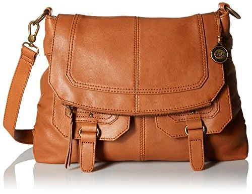 Leather luggage handles for a comfortable and stylish gripThe Sak Women'S Carmel Flap, Cognac