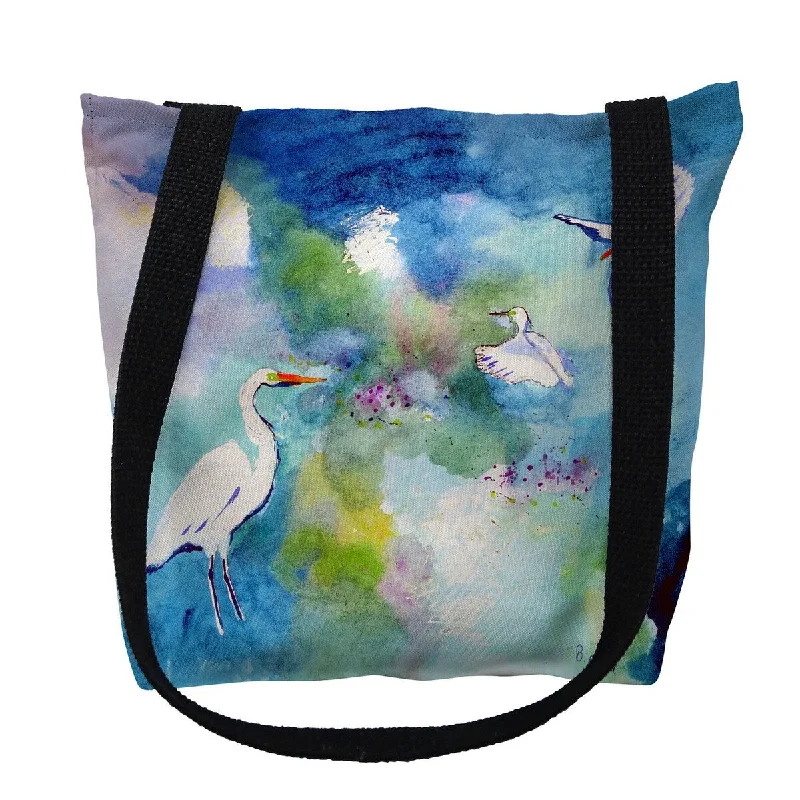 Three Egrets Small Tote Bag 13x13