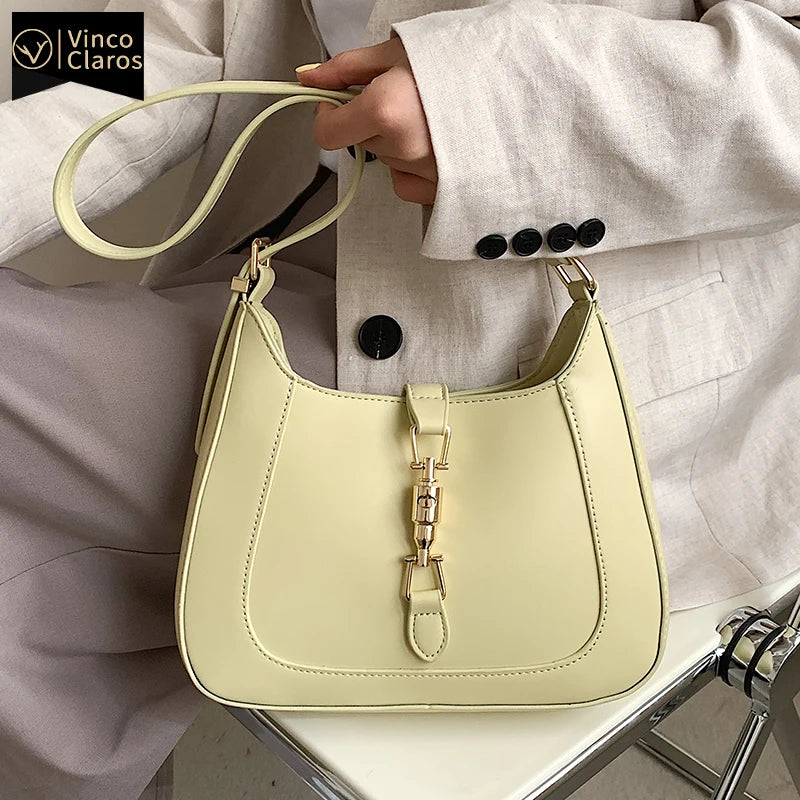 Leather luggage handles for a comfortable and stylish gripTop Quality Luxury Brand Purses and Handbags Designer Leather Shoulder Crossbody Bags for Women Fashion Underarm Sac A Main New