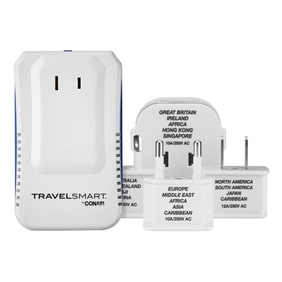 Travel document holders with multiple slots for passports and ticketsTRAVEL SMART® BY CONAIR CONVERT-IT-ALL CONVERTER AND WORLDWIDE ADAPTER SET