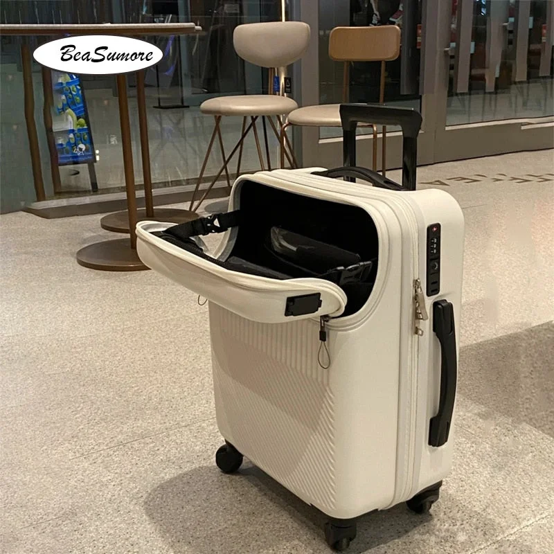 Luggage trolley organizers to hold small items like keys and phonesTravel Trolley Bag Rolling Luggage - Rolling Luggage Spinner 20 Inch