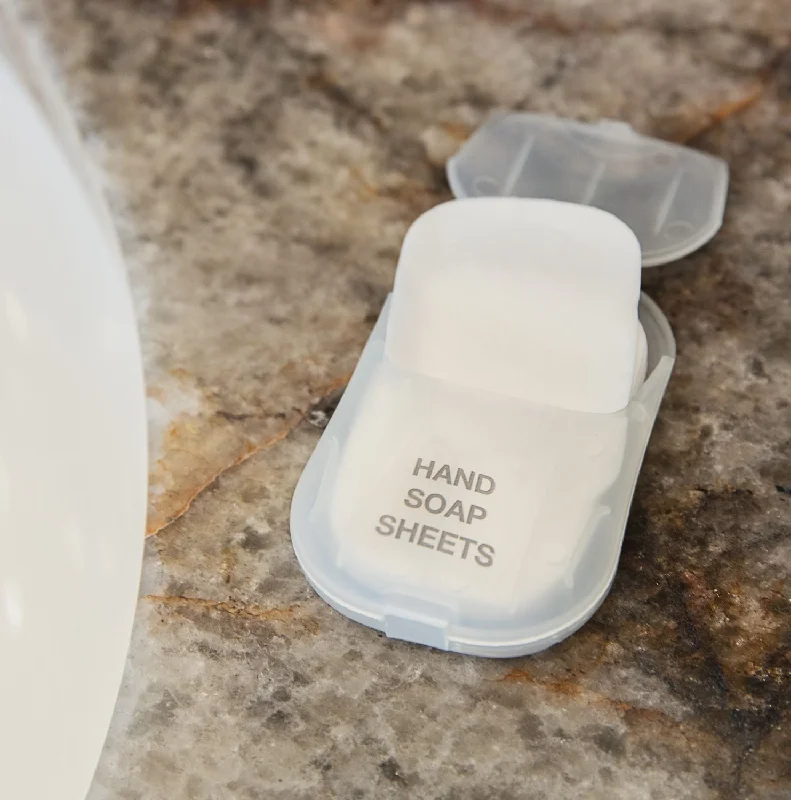 Hanging toiletry bags with multiple compartments for bathroom essentialsTravelon Clean Hand Soap Sheets