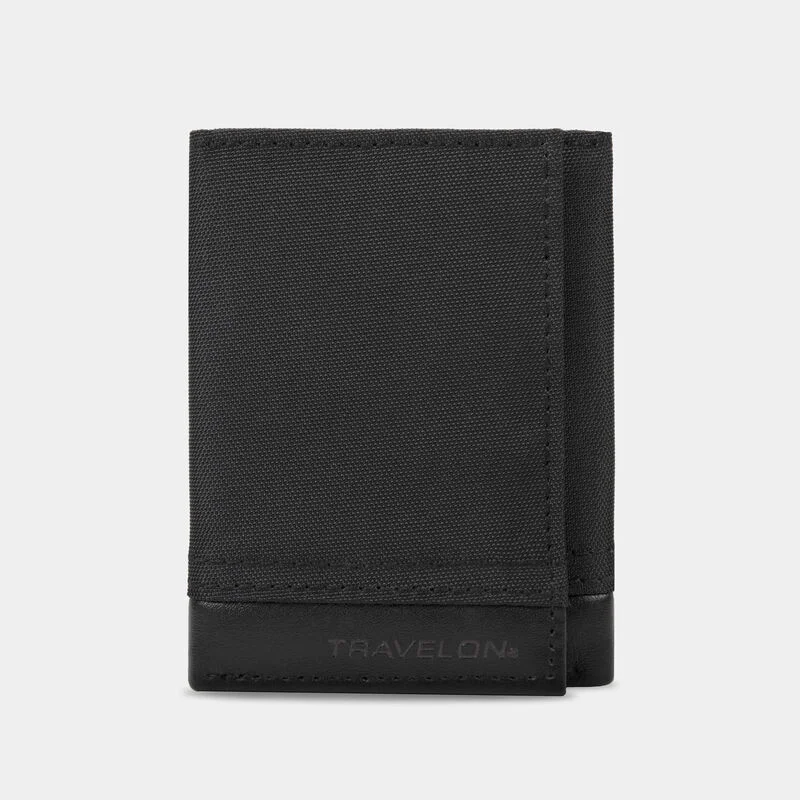 Luggage straps with buckle closures to secure overstuffed bagsTravelon Tri-Fold Wallet RFID Protected 82034