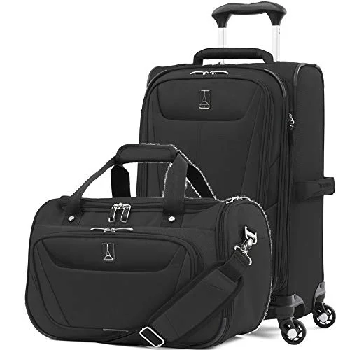 Magnetic luggage labels that can be easily changed or removedTravelpro Luggage Maxlite 5 | 2-Piece Set | Soft Tote and 21-Inch Spinner (Black)