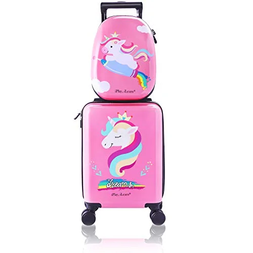 Travel document holders with multiple slots for passports and ticketsUnicorn Kids Carry on Luggage Set with Spinner Wheels, Girls Travel Suitcase