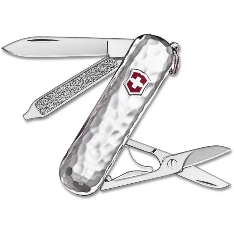 Anti - theft RFID blocking travel wallet for safe money and card storageVictorinox Swiss Army Classic Sterling Silver Hammered Pocket Knife