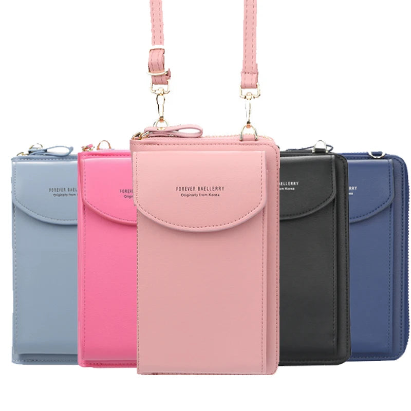 Magnetic luggage labels that can be easily changed or removedwallet women Diagonal PU multifunctional mobile phone clutch bag Ladies purse large capacity travel card holder passport cover