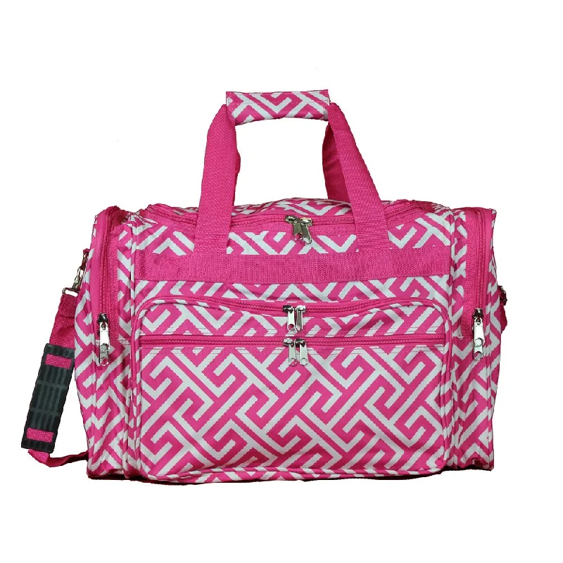 World Traveler Greek Key 19-inch Lightweight Carry-On Duffle Bag