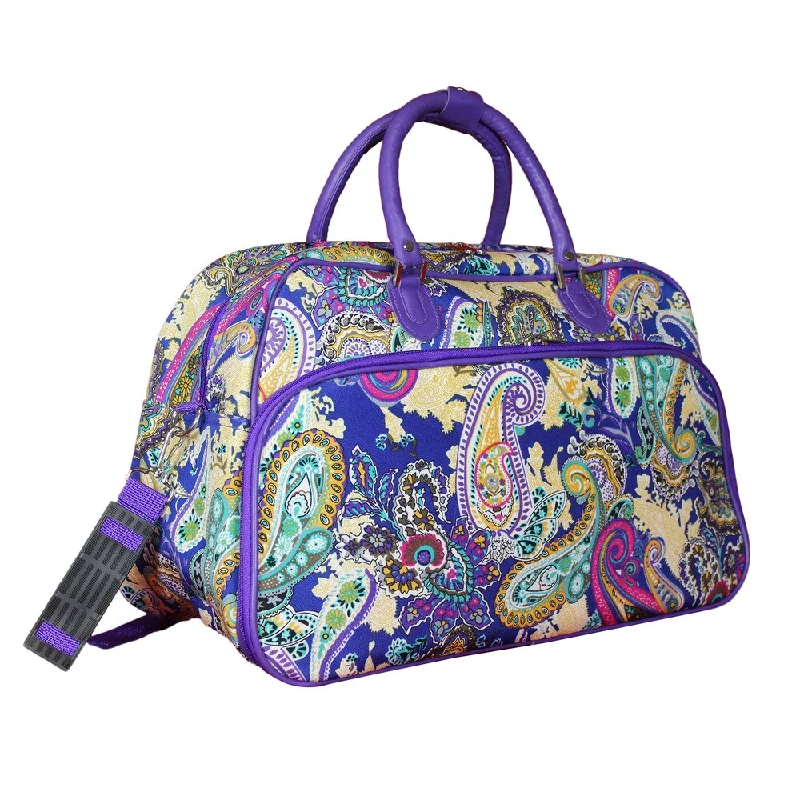 World Traveler Paisley 21-Inch Carry-On Shoulder Tote Duffle Bag