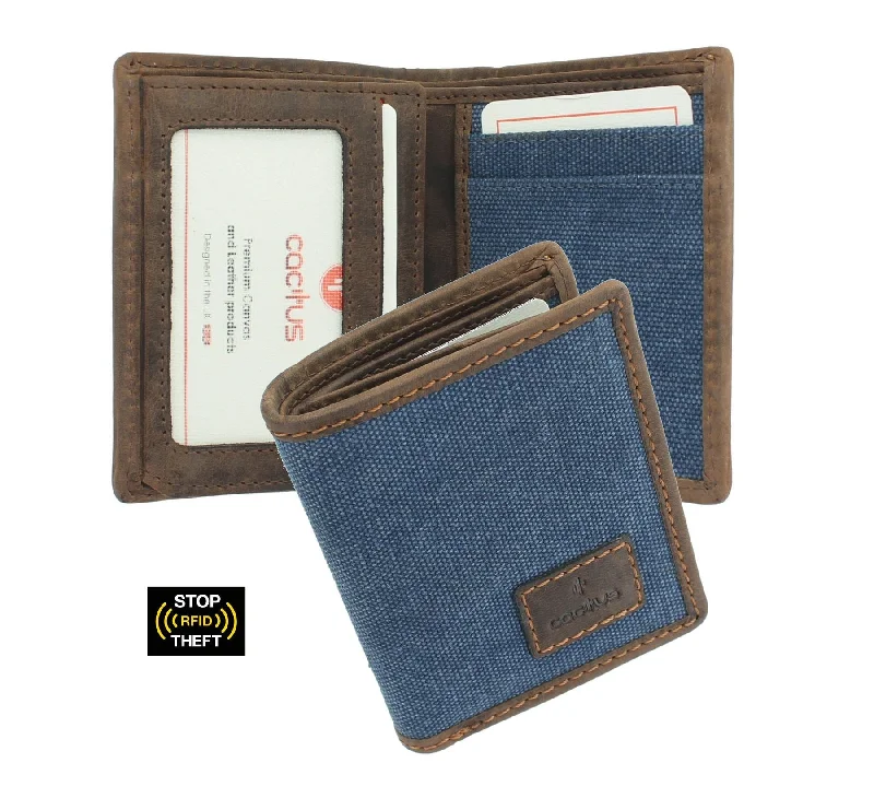 Custom money clips for corporate giftsMala CACTUS Collection Compact Canvas Wallet With RFID Protection 633_81