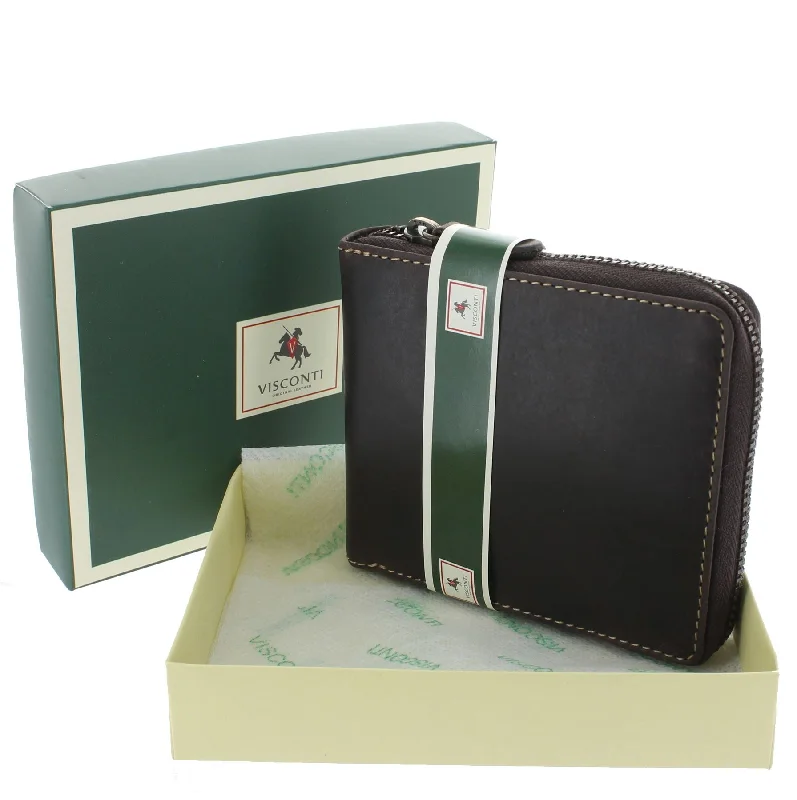 How to clean and maintain metal money clipsVisconti Hunter Zip Round Oiled Leather BULLET Wallet RFID blocking 702