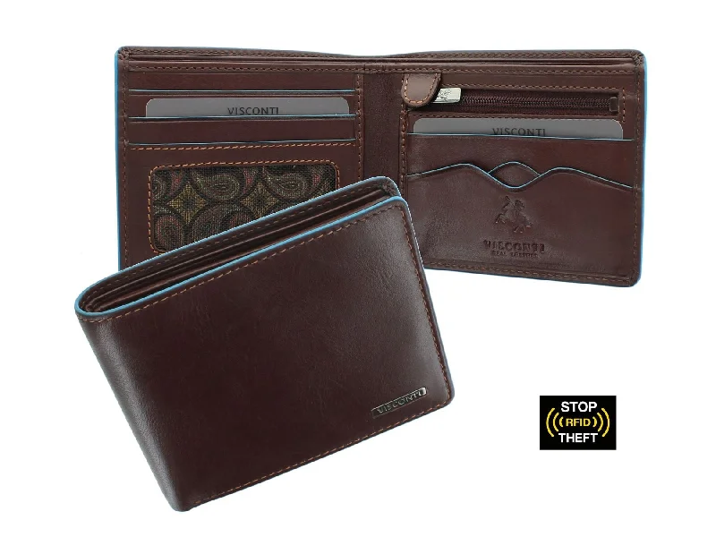 Elegant money clips for weddingsVisconti Alps Collection OZWALD Bi-Fold Leather Wallet - RFID Protected - ALP85